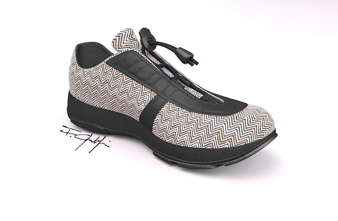 modellazione tridimensionle scarpa